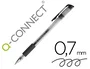Q-connect Bolígrafo Tinta Gel Negro 0.7 mm Sujeción de Caucho