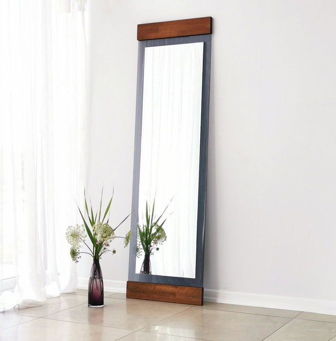 Hanah Home Espejo Cheval Walnut y Fume 50x170 cm, 100% Metal Hanah Home Espejo Cheval Walnut y Fume 50x170 cm, 100% Metal