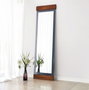 Hanah Home Espejo Cheval Walnut y Fume 50x170 cm, 100% Metal