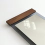 Hanah Home Espejo Cheval Walnut y Fume 50x170 cm, 100% Metal