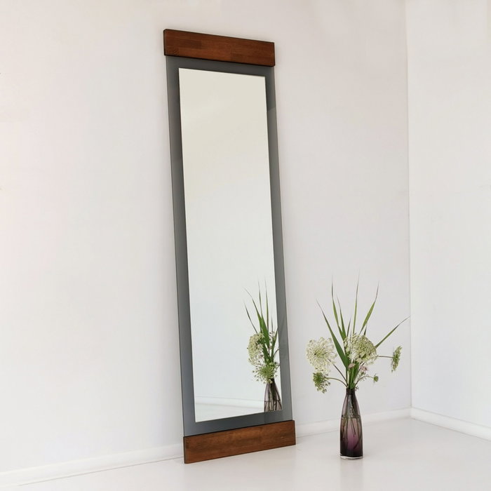 Hanah Home Espejo Cheval Walnut y Fume 50x170 cm, 100% Metal Hanah Home Espejo Cheval Walnut y Fume 50x170 cm, 100% Metal