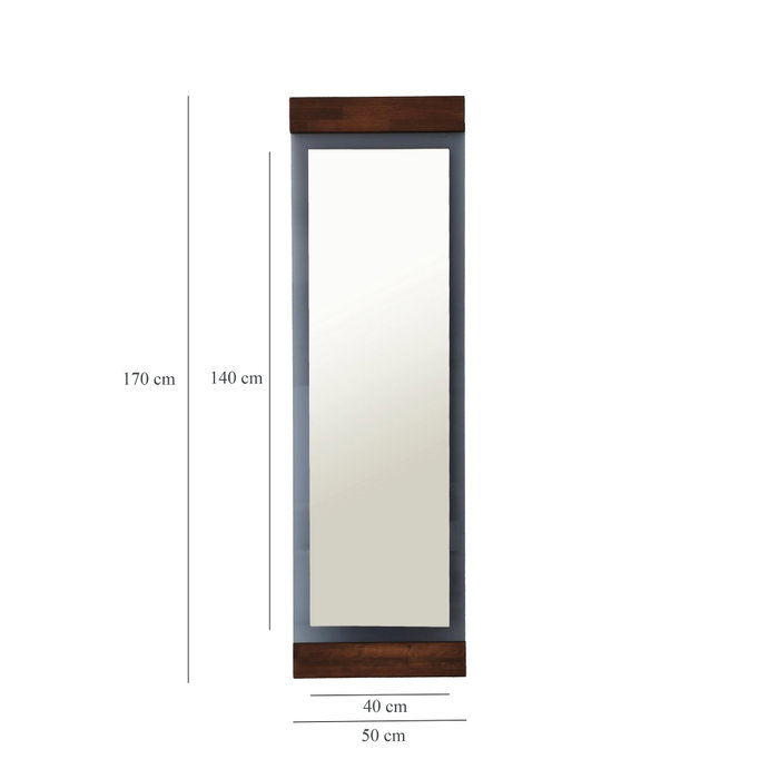 Hanah Home Espejo Cheval Walnut y Fume 50x170 cm, 100% Metal Hanah Home Espejo Cheval Walnut y Fume 50x170 cm, 100% Metal