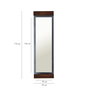 Hanah Home Espejo Cheval Walnut y Fume 50x170 cm, 100% Metal