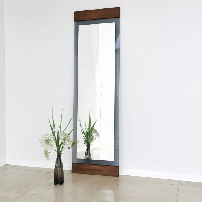 Hanah Home Espejo Cheval Walnut y Fume 50x170 cm, 100% Metal Hanah Home Espejo Cheval Walnut y Fume 50x170 cm, 100% Metal