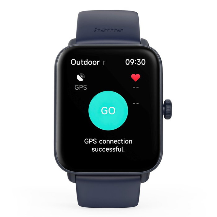 Hama 6010 Smartwatch GPS azul para hombre y mujer – pulsera actividad monitoreo frecuencia cardíaca