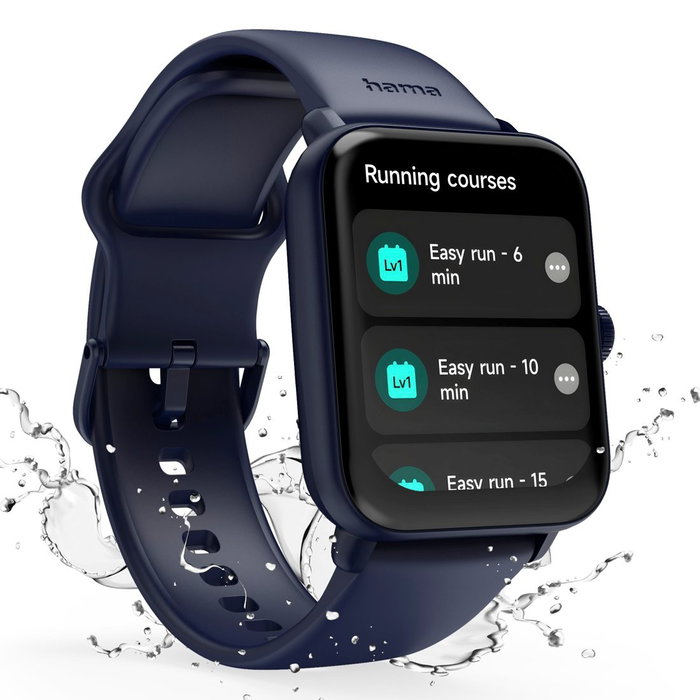 Hama 6010 Smartwatch GPS azul para hombre y mujer – pulsera actividad monitoreo frecuencia cardíaca