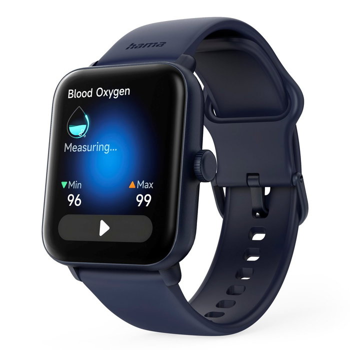 Hama 6010 Smartwatch GPS azul para hombre y mujer – pulsera actividad monitoreo frecuencia cardíaca
