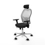 PIQUERAS Y CRESPO Silla de oficina Jorquera con mecanismo Sincro/Traslack, Negro/Blanco