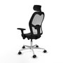 PIQUERAS Y CRESPO Silla de oficina Jorquera con mecanismo Sincro/Traslack, Negro/Blanco