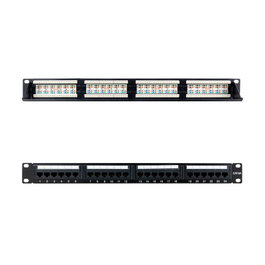 Nanocable Patch Panel 24 Puertos RJ-45 Cat6a 1U Negro
