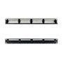 Nanocable Patch Panel 24 Puertos RJ-45 Cat6a 1U Negro