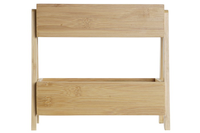 DKD Home Decor Estante de Bambú Especiero 2 Pisos Natural 27x12x25 cm
