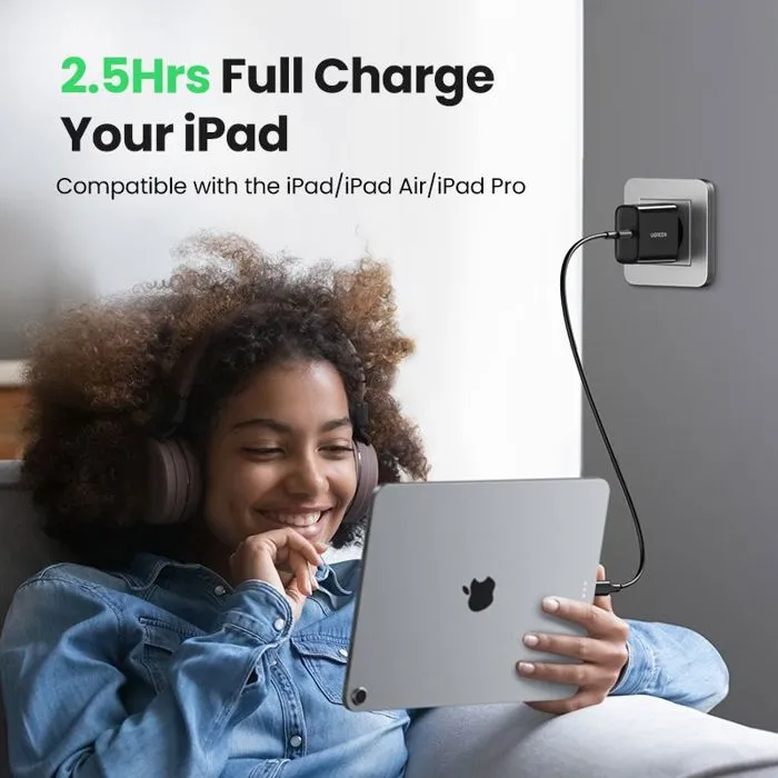 Ugreen Cargador de Pared 20W USB-C PD Negro