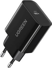 UGREEN Cargador Rápido 10191 USB-C Power Delivery 3.0 Universal 20W Negro para Móviles y Tablets