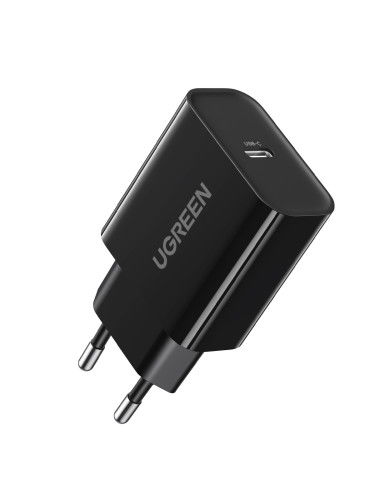 UGREEN Cargador Rápido 10191 USB-C Power Delivery 3.0 Universal 20W Negro para Móviles y Tablets