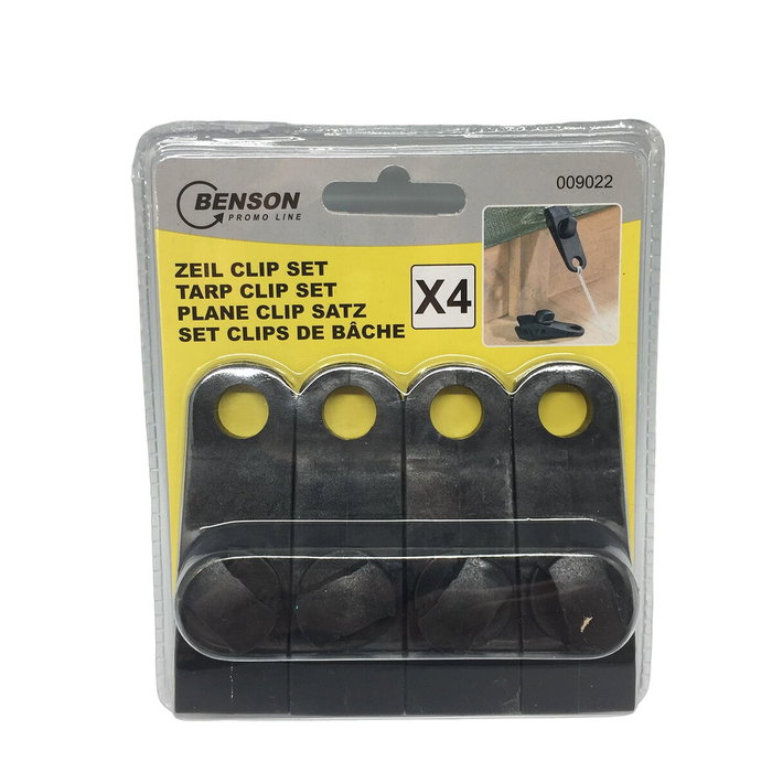 Benson Conjunto de 4 clips tipo pinza para sujeción de toldos y lonas Benson Conjunto de 4 clips tipo pinza para sujeción de toldos y lonas