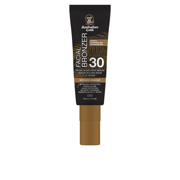 Australian Gold Facial Bronzing Serum SPF 30, protección solar con bronceado inmediato, resistente al agua, 50 ml Australian Gold Facial Bronzing Serum SPF 30, protección solar con bronceado inmediato, resistente al agua, 50 ml