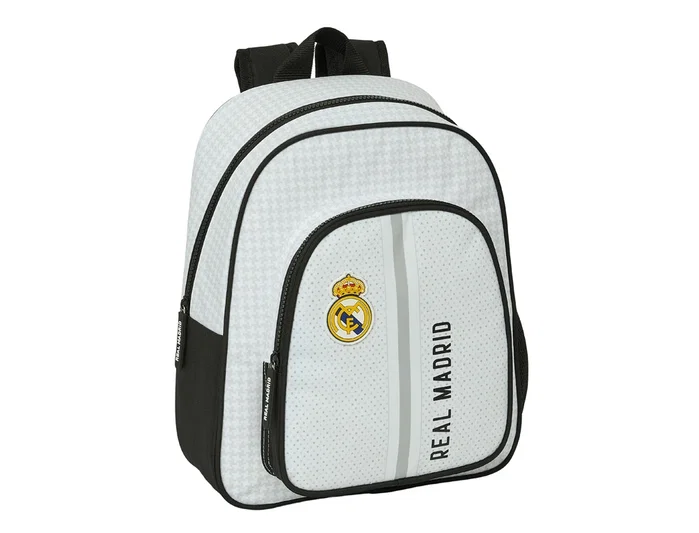 Safta Mochila Escolar Infantil Adaptable con Carro Real Madrid 1ª Equipación Temporada 2024-2025, Medidas 340x280x100 mm Safta Mochila Escolar Infantil Adaptable con Carro Real Madrid 1ª Equipación Temporada 2024-2025, Medidas 340x280x100 mm
