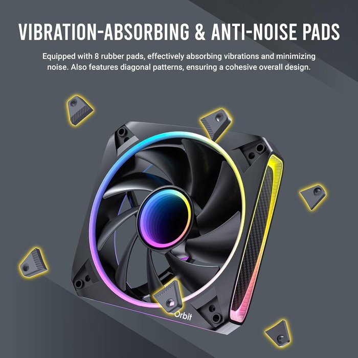 Antec Orbit 120 ARGB Kit de 3 Ventiladores de 120 mm Negro