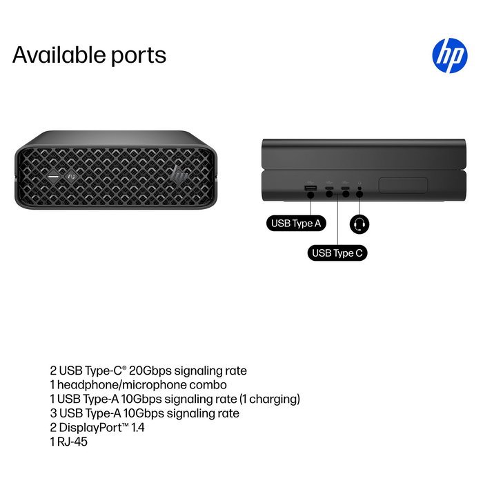 HP Z2 Mini G1i Estación de Trabajo, Intel Core Ultra 7 265, 32 GB RAM DDR5, 1 TB SSD, NVIDIA RTX A400 4 GB, Windows 11 Pro, Mini PC Negro (Garantía 3J)