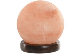 DKD Home Decor Lámpara Sobremesa Árabe Rosa 9 x 10 x 9 cm Sal Himalaya Acacia Led USB