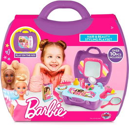 Mattel Maletin Peluqueria y Estetica Barbie para Niñas con Accesorios, Edad +3 Años