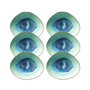 Summa Plato Gres Ocean Green Turquesa, Diámetro 19 cm (Set de 6)
