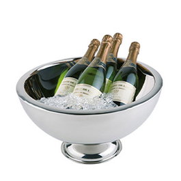 APS Cubo Champañera de Acero Inoxidable, Diámetro 43.5 cm, Capacidad 10.5 Litros, Modelo Ponchera