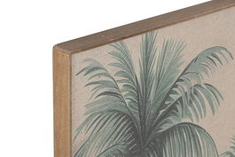 DKD Home Decor Cuadro Tropical Verde Lino y Abeto 3.5 x 80 x 120 cm (2 Unidades)