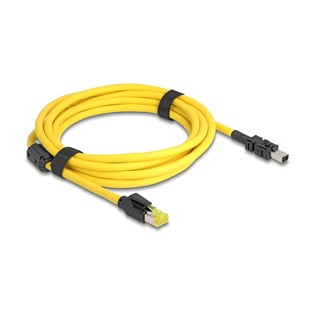 DeLOCK 81252 Cable de red Cat6 de 3 m con conector RJ45 y bloque de terminales de 8 pines, Amarillo y Negro DeLOCK 81252 Cable de red Cat6 de 3 m con conector RJ45 y bloque de terminales de 8 pines, Amarillo y Negro