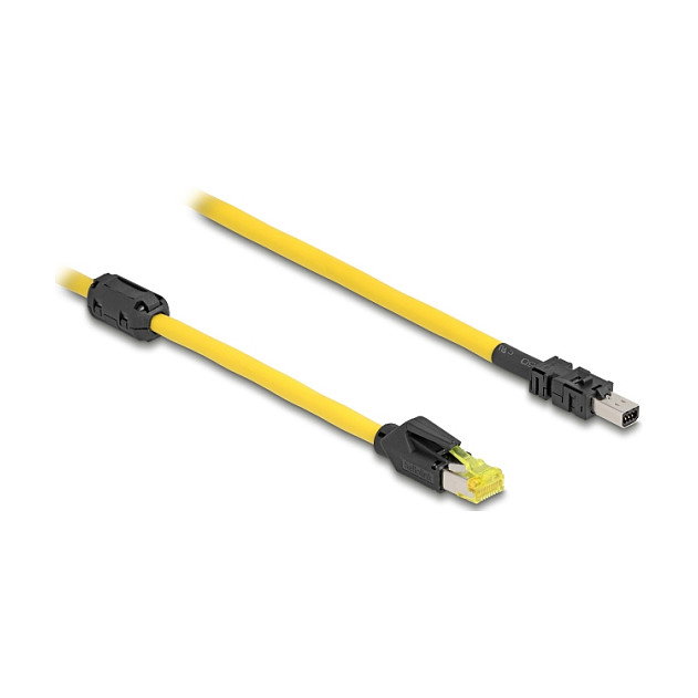 DeLOCK 81252 Cable de red Cat6 de 3 m con conector RJ45 y bloque de terminales de 8 pines, Amarillo y Negro DeLOCK 81252 Cable de red Cat6 de 3 m con conector RJ45 y bloque de terminales de 8 pines, Amarillo y Negro