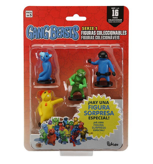 Bizak Figura Gang Beasts Blister Pack 5 Figuras Coleccionables