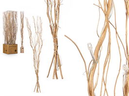 Giftdecor Ramillete de Varillas con 30 Leds, 90 cm, Color Oro, para Decoración (Set de 12)