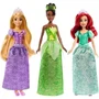 Mattel MAT0194735120642 Pack de 3 Muñecas Disney Princesas: Ariel, Tiana y Rapunzel