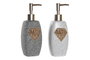 DKD Home Decor Dosificador de Gres de 400 ml (Pack de 2, Colores Surtidos)