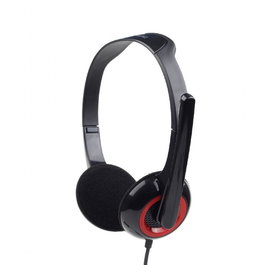 GEMBIRD Auricular con Micrófono para Videollamadas, Control de Volumen, 2 Jacks (Audio/Mic)