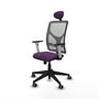 PIQUERAS Y CRESPO Silla de oficina Motilla con mecanismo Sincro, Morado y Gris