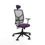 PIQUERAS Y CRESPO Silla de oficina Motilla con mecanismo Sincro, Morado y Gris