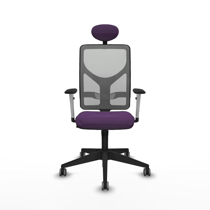 PIQUERAS Y CRESPO Silla de oficina Motilla con mecanismo Sincro, Morado y Gris