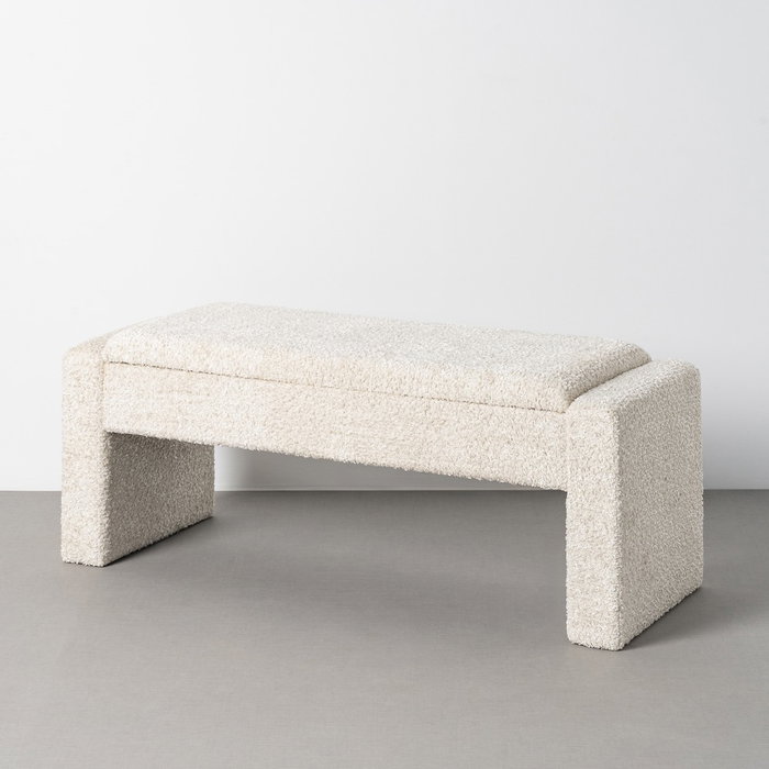 Banco Baúl Crema Dm-Tejido 117 X 43 X 45 cm
