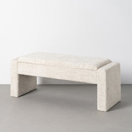 Banco Baúl Crema Dm-Tejido 117 X 43 X 45 cm