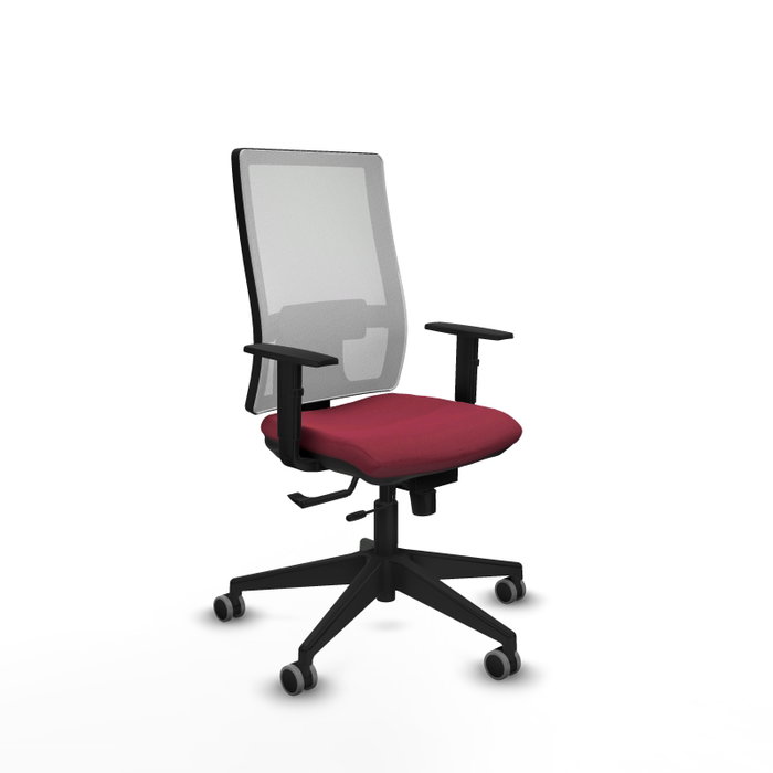 PIQUERAS Y CRESPO Silla de oficina Horna Granate/Blanco Mecanismo Sincro/Traslack 1D PIQUERAS Y CRESPO Silla de oficina Horna Granate/Blanco Mecanismo Sincro/Traslack 1D