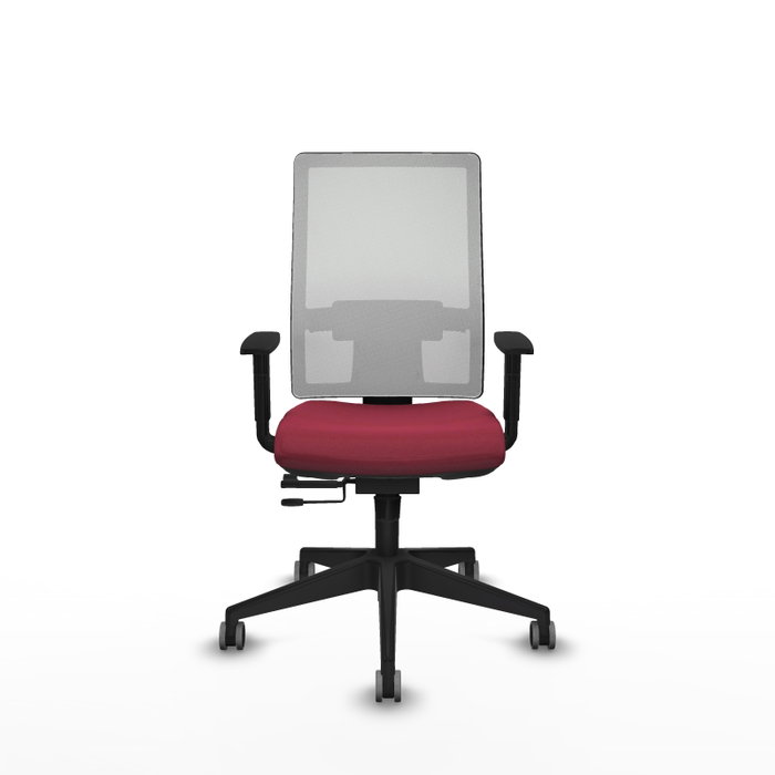 PIQUERAS Y CRESPO Silla de oficina Horna Granate/Blanco con Mecanismo Sincro/Traslack PIQUERAS Y CRESPO Silla de oficina Horna Granate/Blanco con Mecanismo Sincro/Traslack