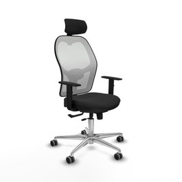 PIQUERAS Y CRESPO Silla de oficina Jorquera Sincro/Traslack Negro/Blanco