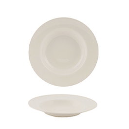 Summa Valet Plato Hondo 23.5 cm - Plato de Sopera en Vitro Porcelana, Color Marfil (Set de 6)