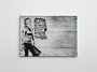 Wallity WY136 Lienzo Decorativo Enmarcado Banksy 70 x 100 cm Obra de Arte Moderna Impresión Digital Sobre Lienzo