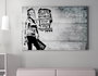 Wallity WY136 Lienzo Decorativo Enmarcado Banksy 70 x 100 cm Obra de Arte Moderna Impresión Digital Sobre Lienzo