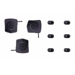 Lapierre Kit de 3 Anillos y 6 Conjuntos de Goma para Paso de Cables - Aluminio, Diámetro Manillar 31.8mm, Tubo Dirección 1 1/8 - Carrera/BTT