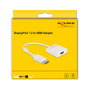 DeLOCK Adaptador DisplayPort 1.2 macho a HDMI hembra 4K activo blanco