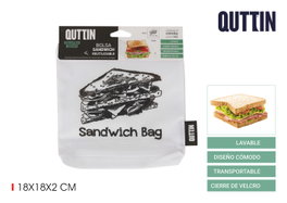 Quttin Bolsa Para Sandwich Reutilizable 18x18x2 cm (24 Unidades)